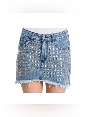 🆕 denim studded skirt